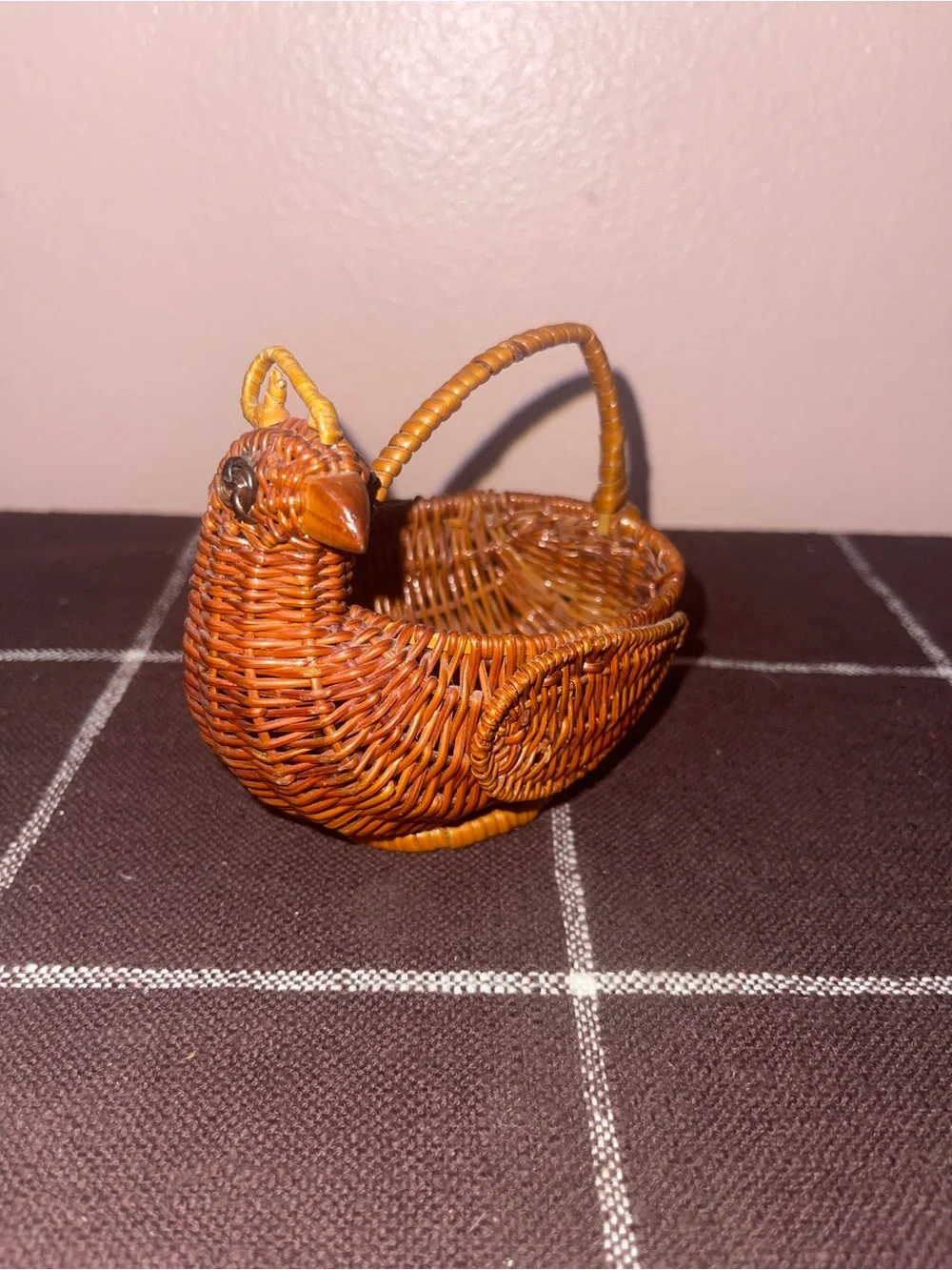Wicker Basket Partridge Quail Small Bird Vintage